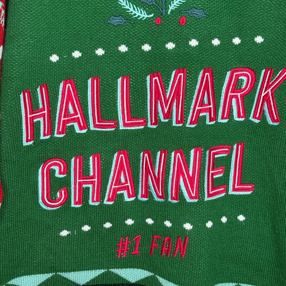 Hallmark Channel #1 Fan Movie Watching Christmas Sweater Fair Isle Unisex Sz XL - Picture 3 of 8